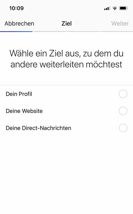 instagram follower gewinnen instagram anzeigen ziele, die man auswählen kann