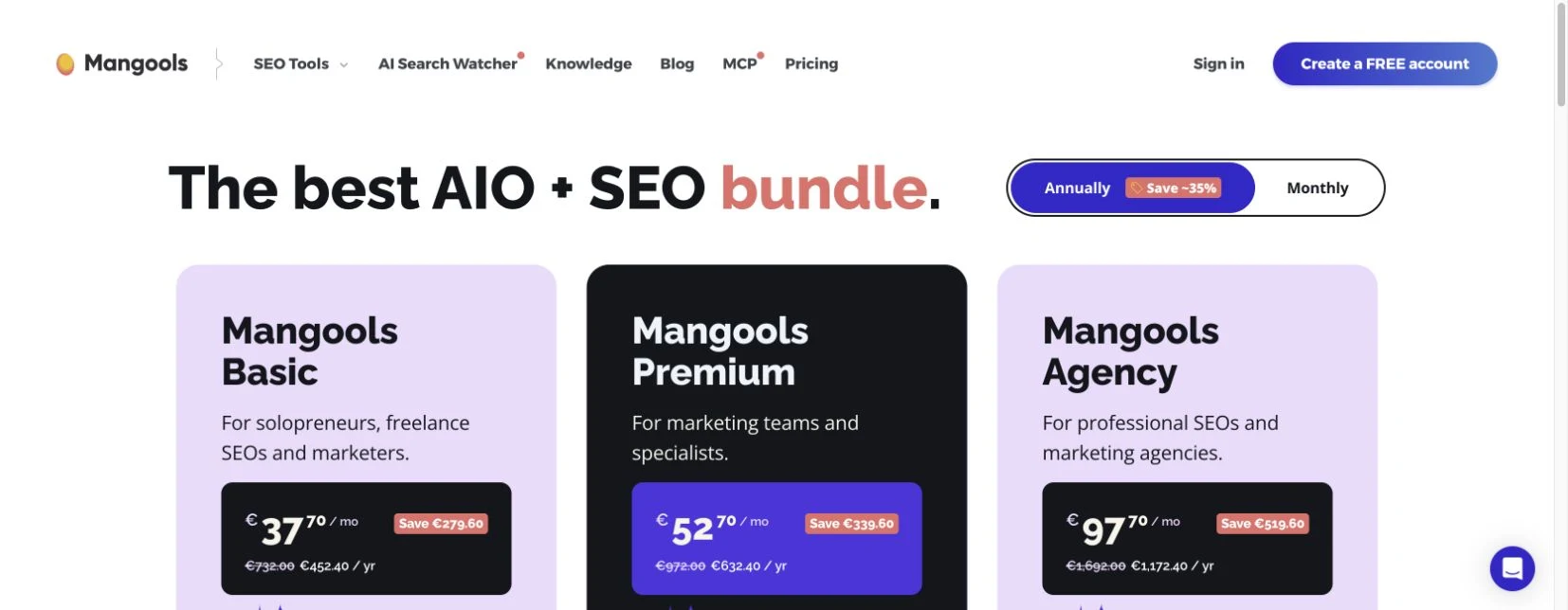 Mangools-Tarife Basic, Premium und Agency im Juli 2026