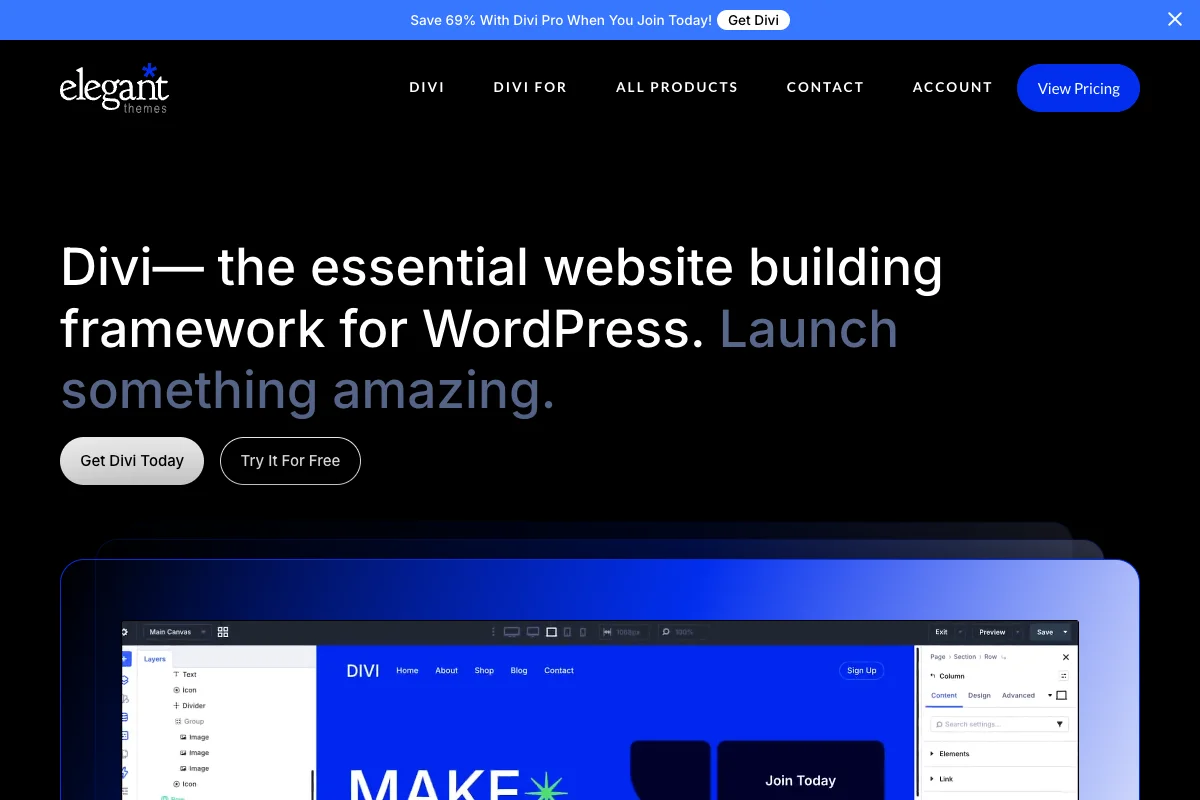 Divi Page Builder für WordPress