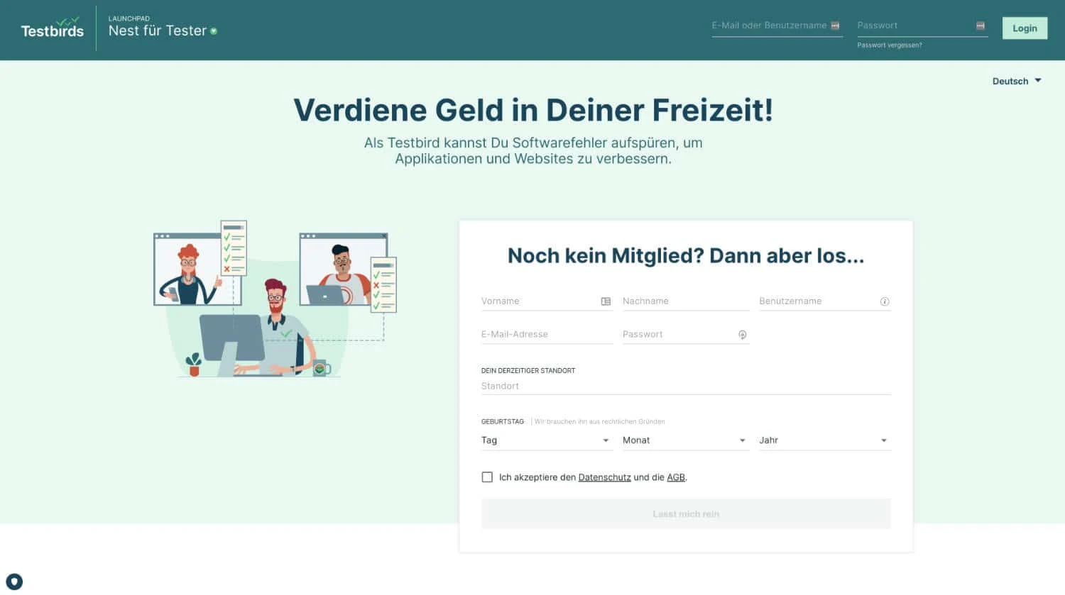 Geld verdienen als Website Tester
