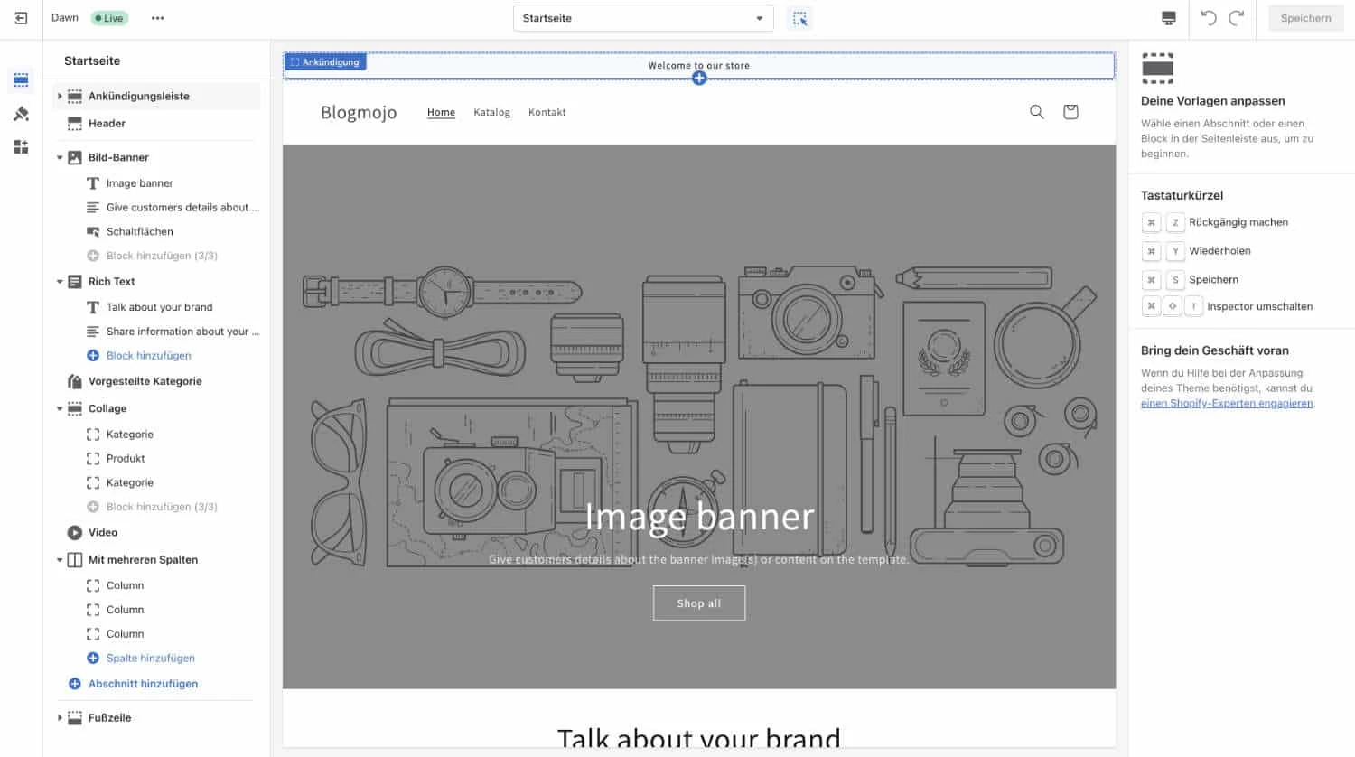 Shopify Theme anpassen