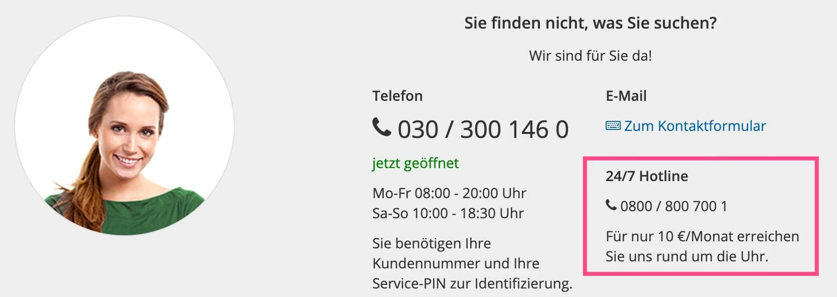 Die 24-Stunden-Hotline von STRATO kostet 10 € pro Monat zusätzlich