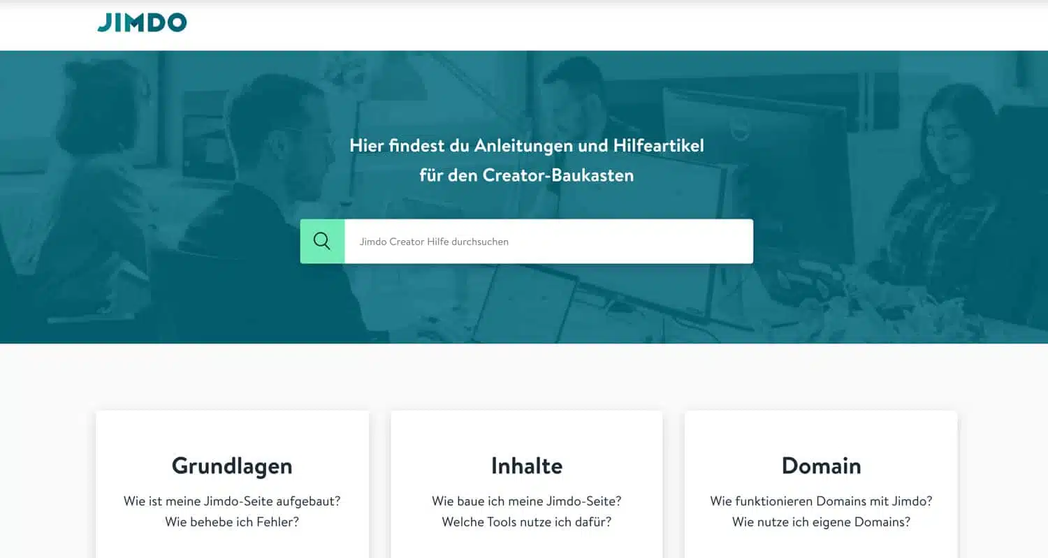 Der Jimdo FAQ-Bereich ist sehr umfangreich und hilft dir bei jedem Anliegen