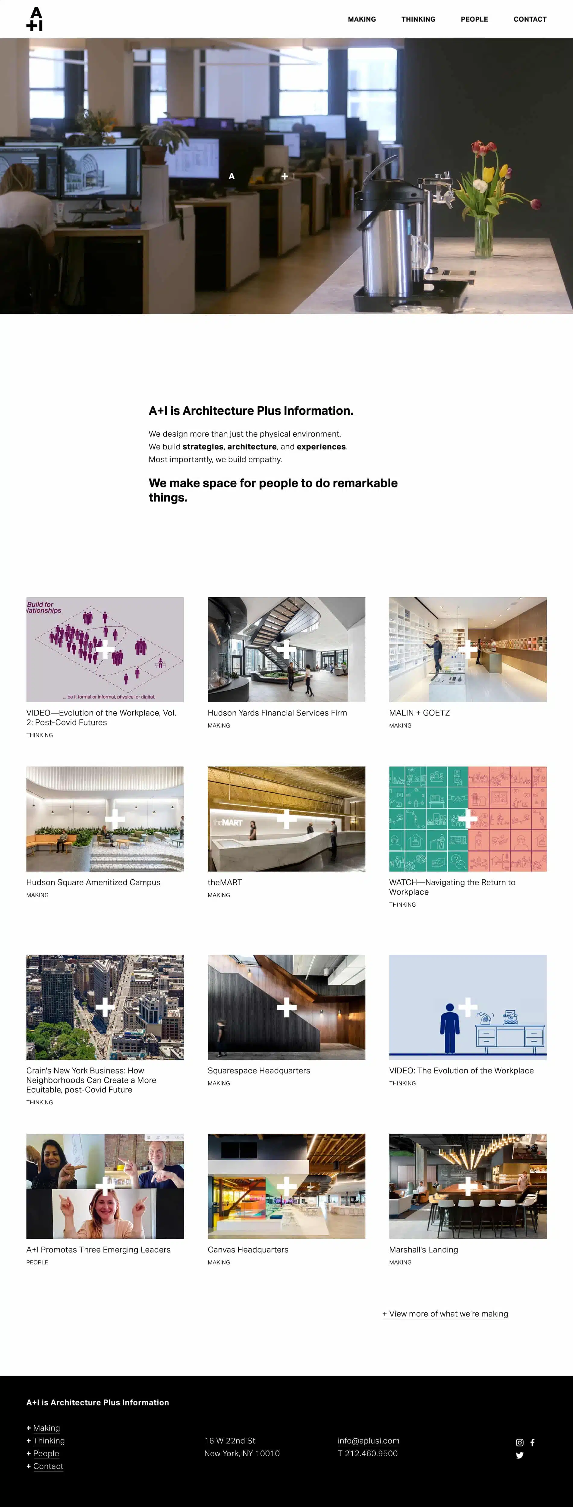 Squarespace Beispiel: A+I