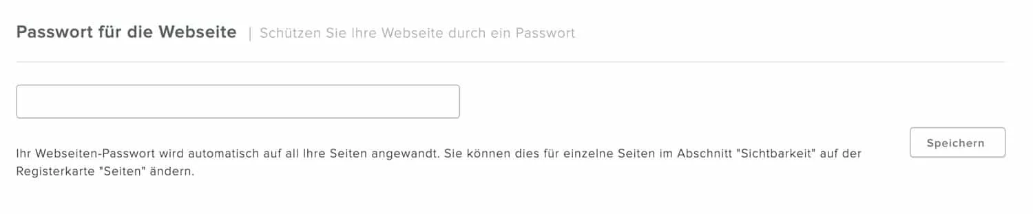 Bei Weebly kannst du einzelne Seiten oder deine gesamte Website mit einem Passwort schützen