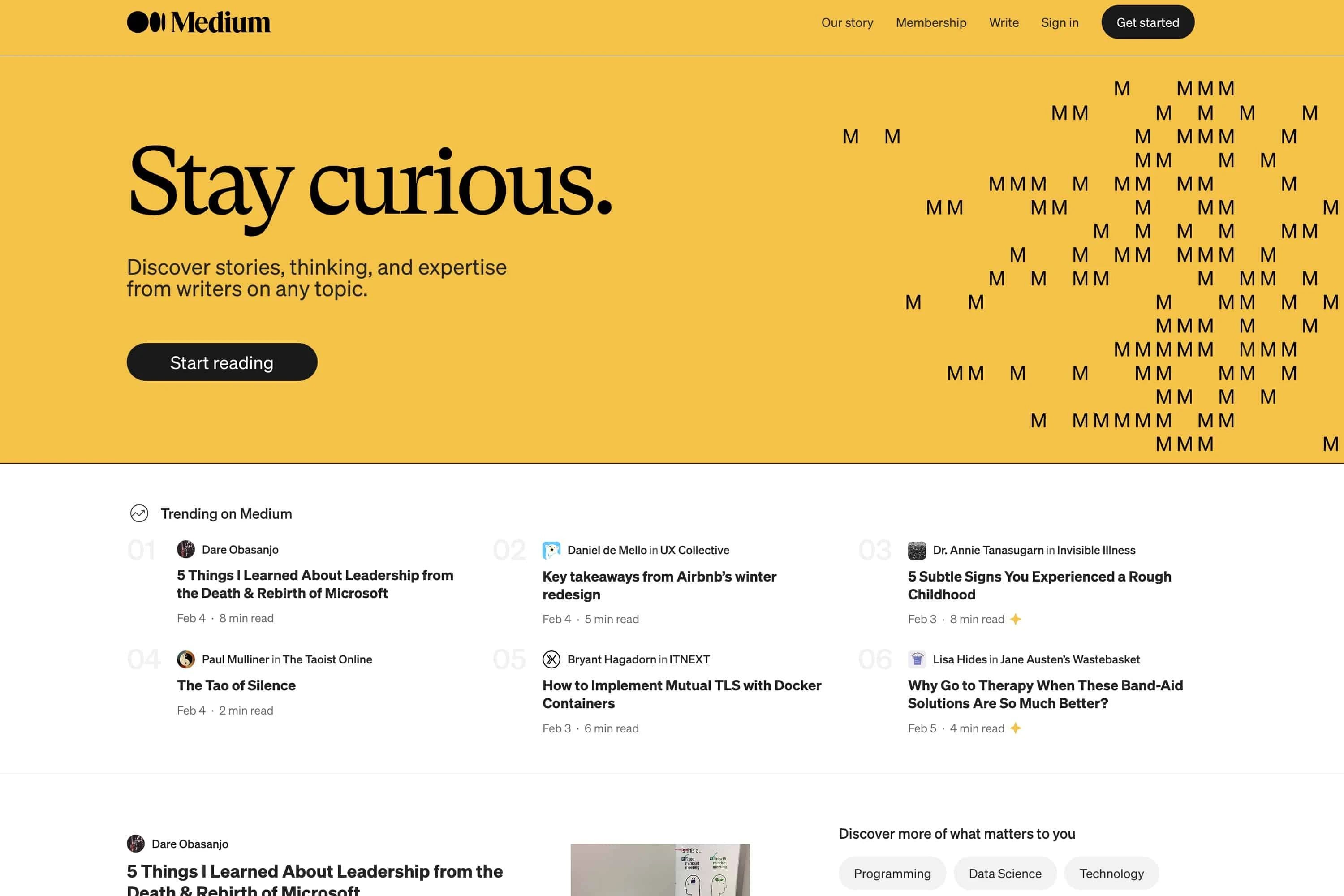 Medium ist eine Plattform, mit der du Gedanken und Geschichten veröffentlichen kannst