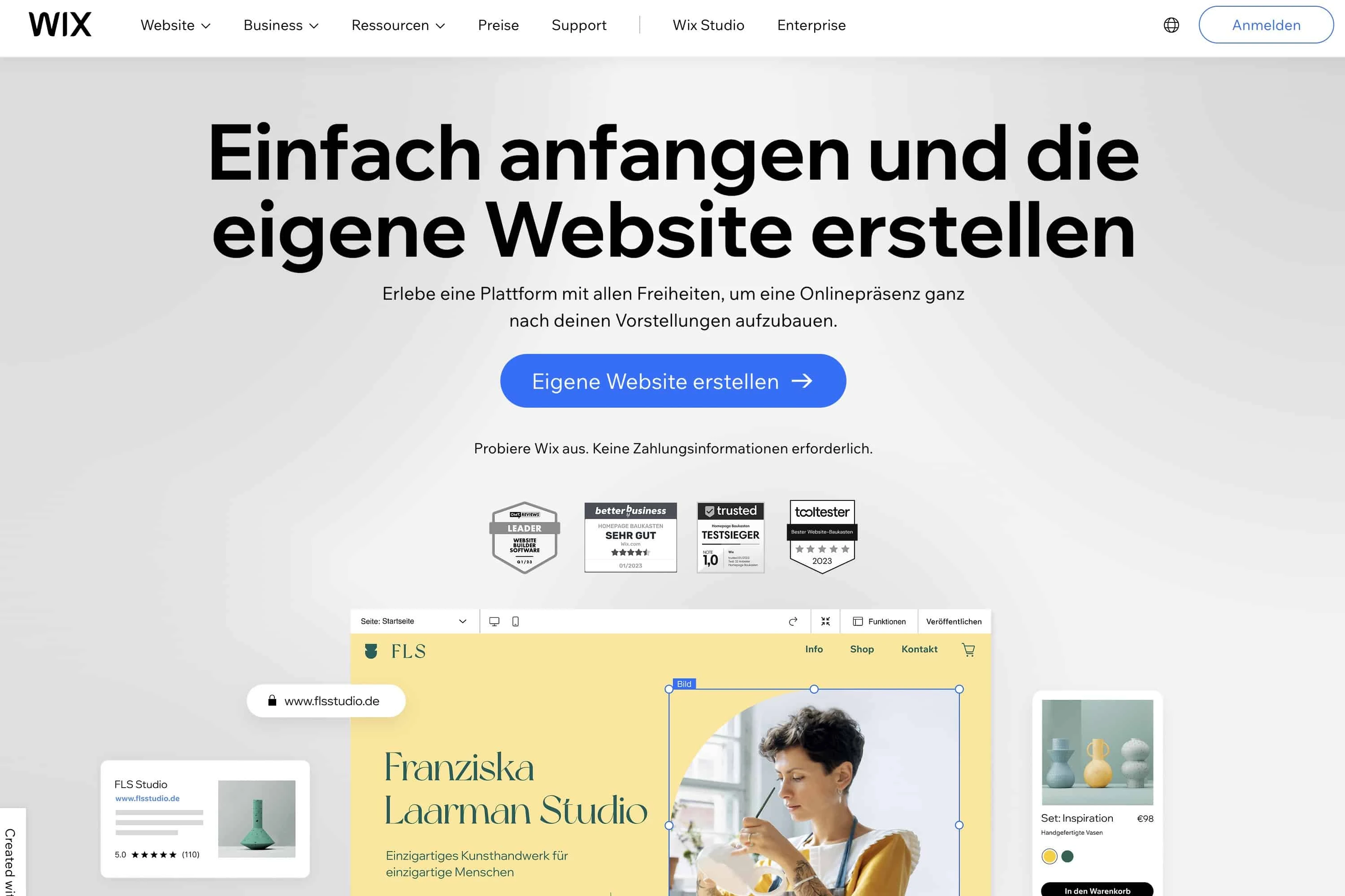 Wix Unlimited als WordPress-Alternative