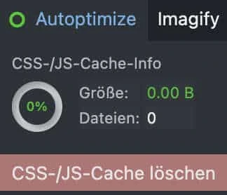 Autoptimize Cache leeren