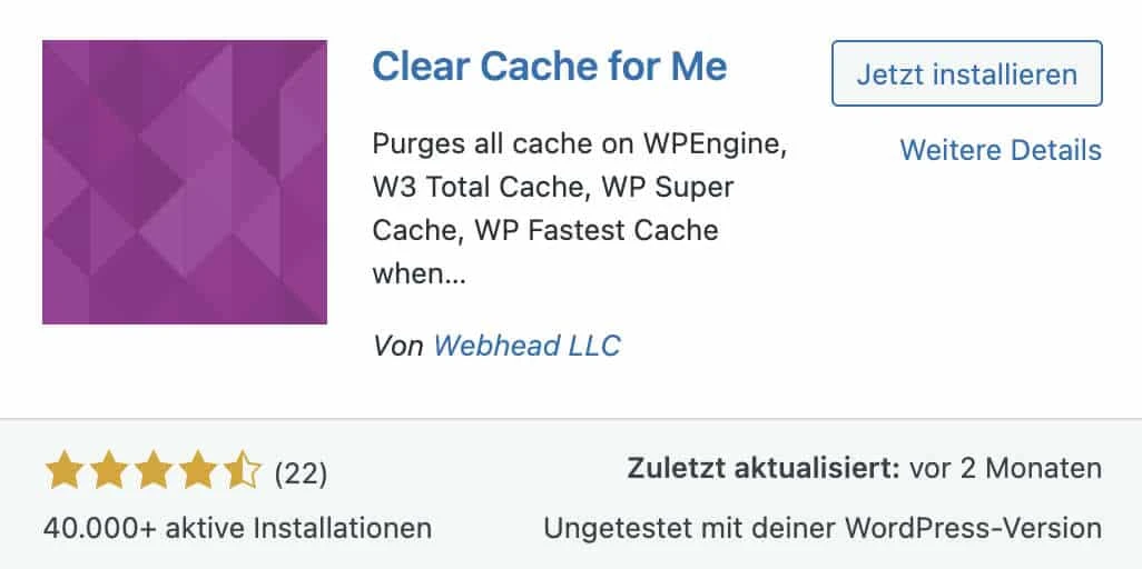 Clear Cache for Me