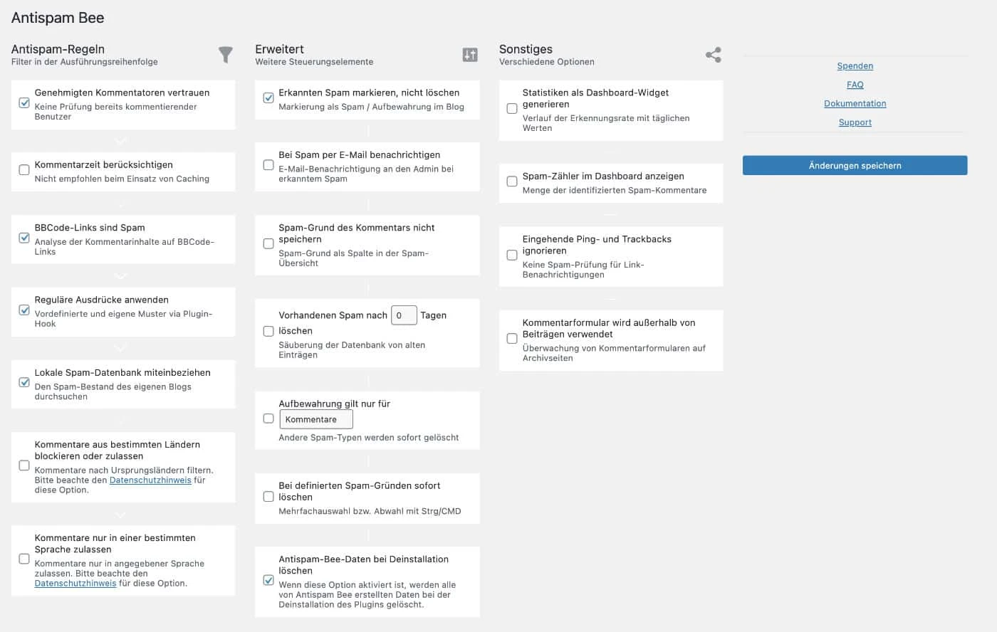 Das WordPress-Plugin Antispam Bee schützt dich sehr zuverlässig vor SPAM Kommentaren