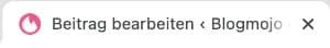 Das Favicon wird im Tab angezeigt