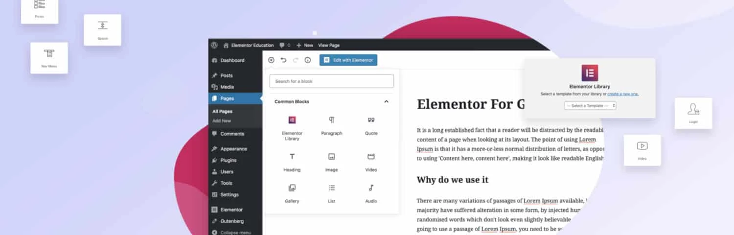 Elementor Blocks for Gutenberg