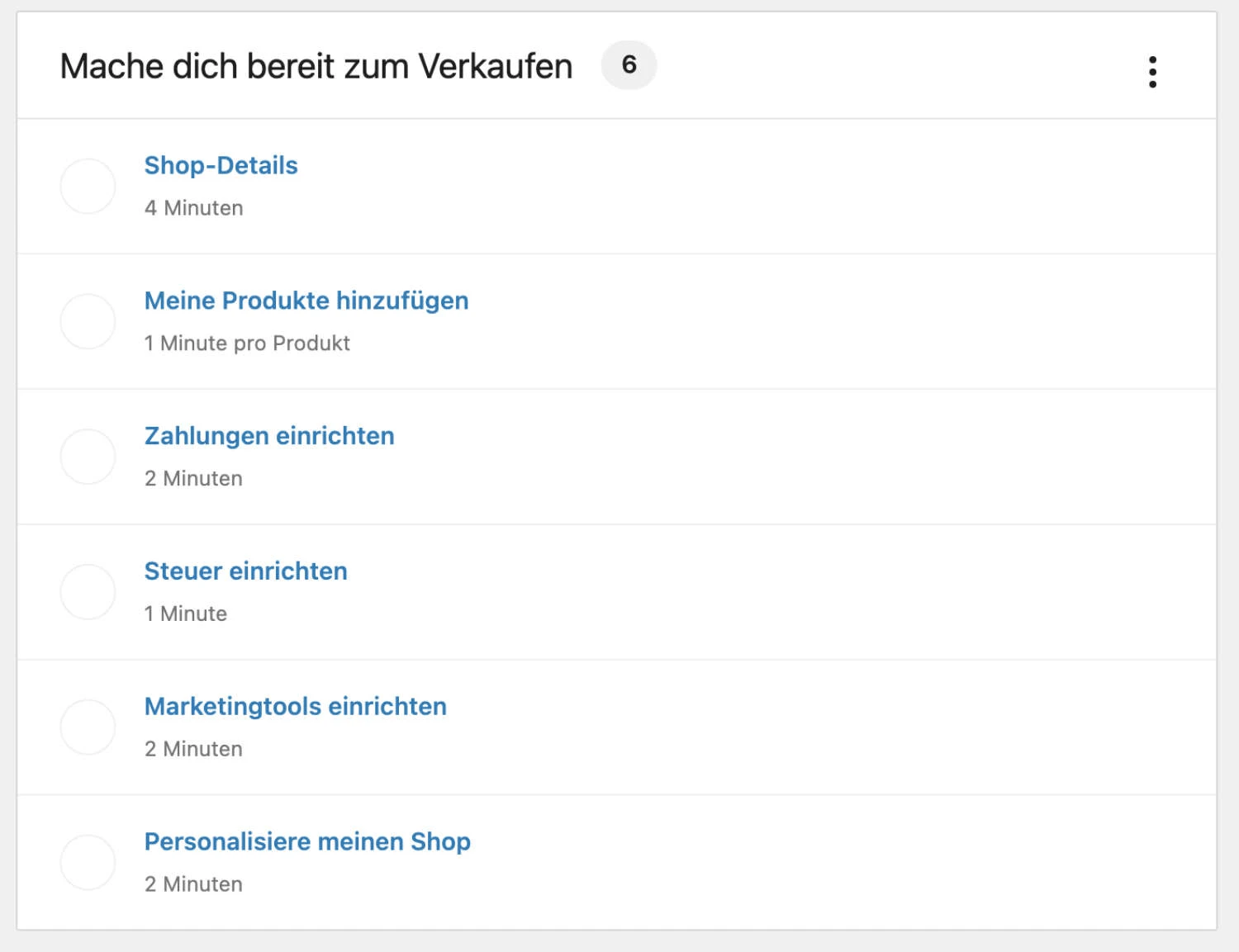 WooCommerce Grundeinstellungen