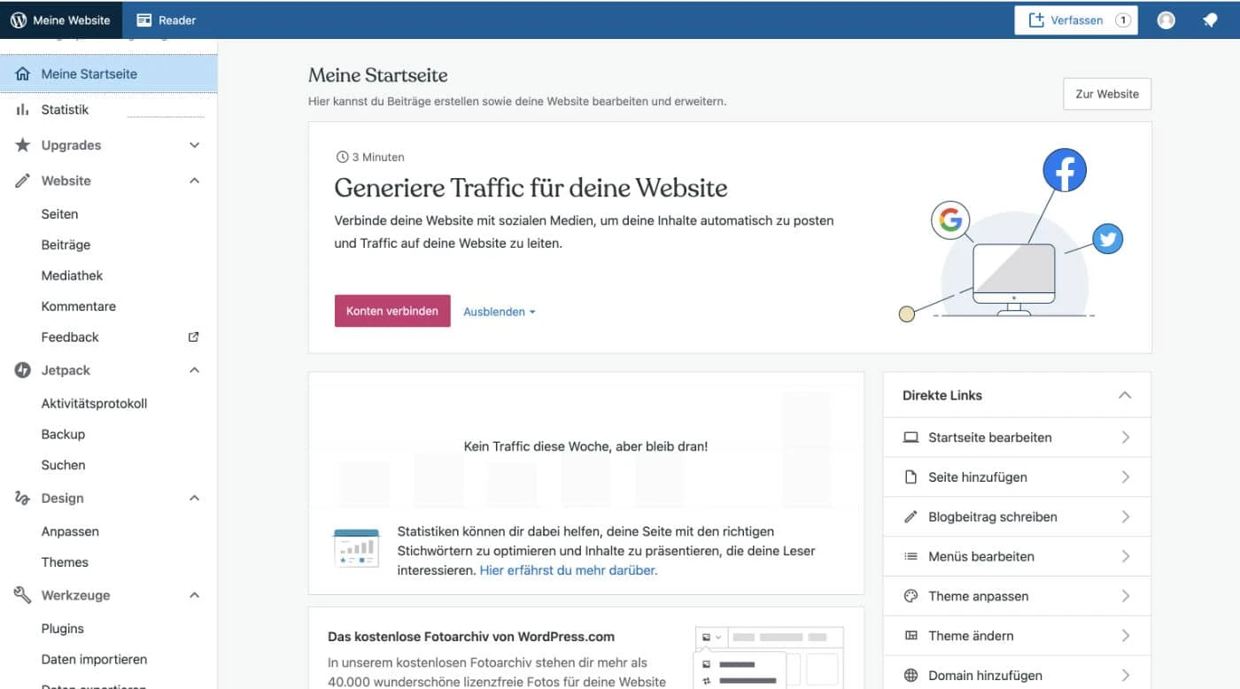 Die ersten Schritte bei WordPress.com sind wirklich einfach