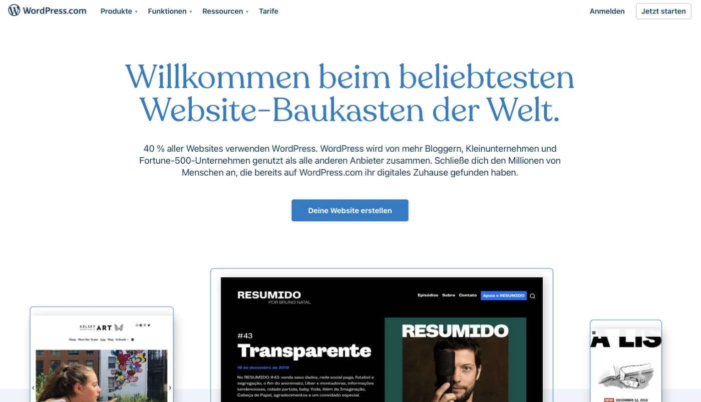 WordPress.com ist sozusagen die Rundum-Sorglos-Variante des berühmten Content Management Systems