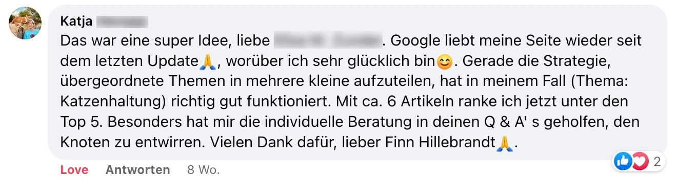 Kundenfeedback von Katja