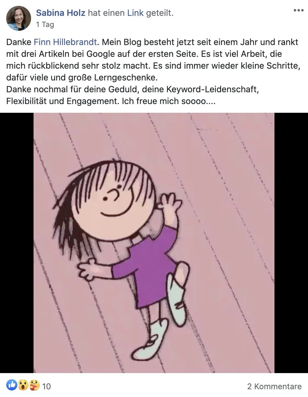 Kundenfeedback von Sabina