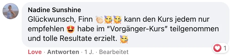 Kundenfeedback von Nadine