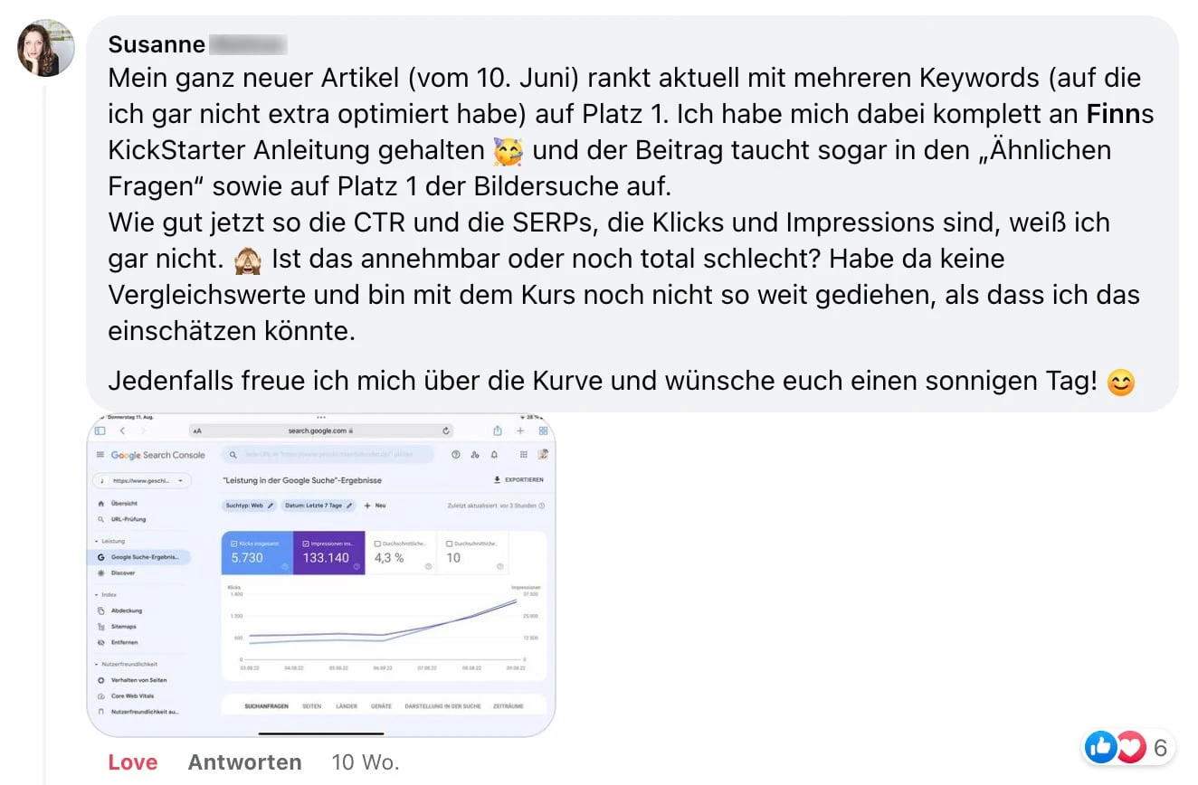 Kundenfeedback von Susanne