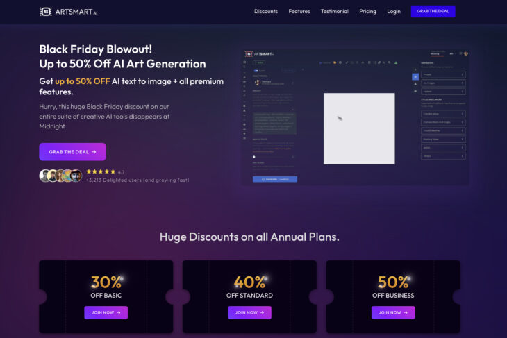 Black Friday bei ArtSmart.ai