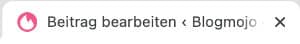 Das Favicon wird im Tab angezeigt