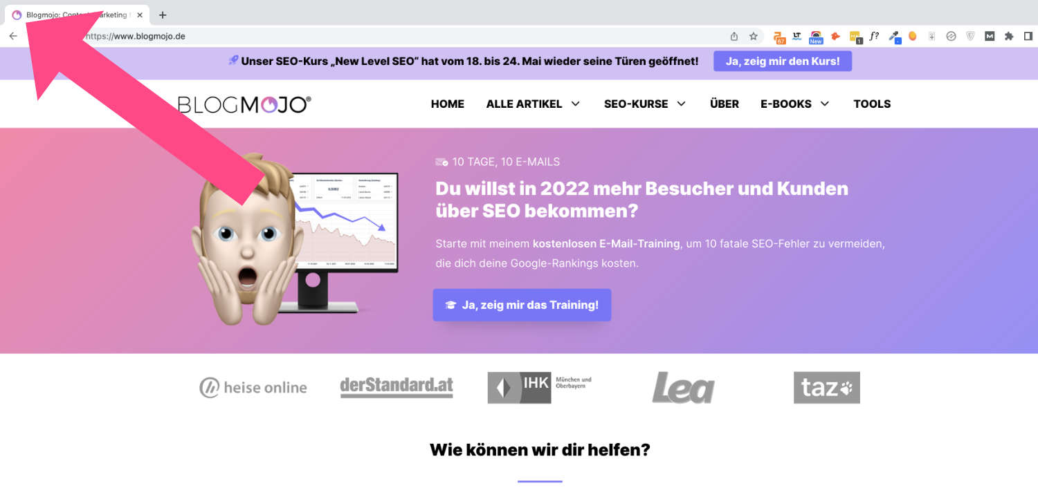 Favicon Beispiel