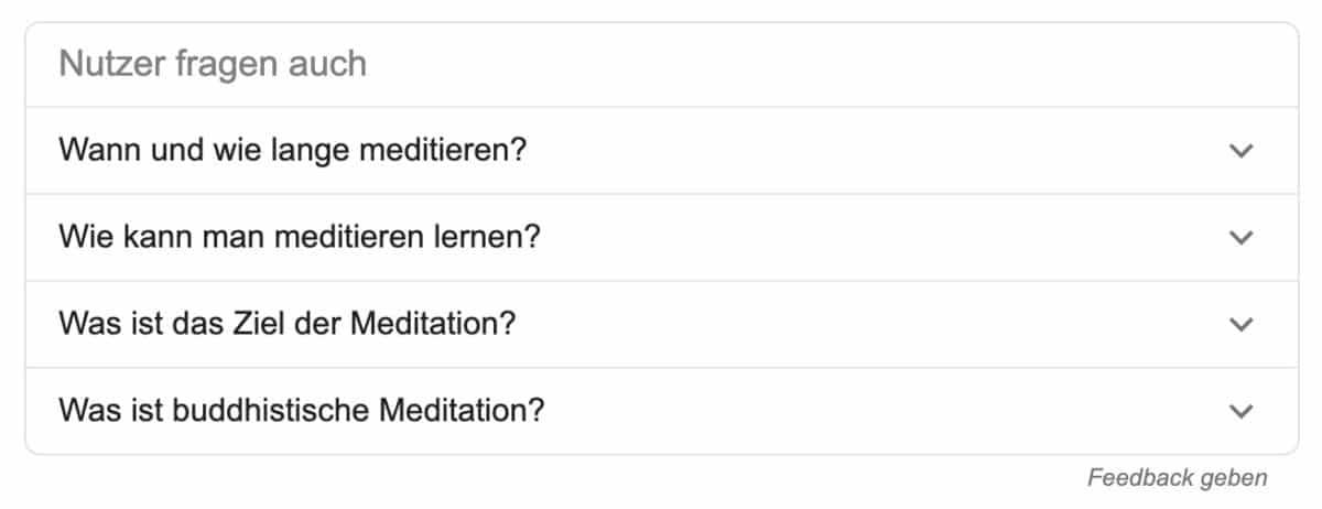 Google SERP-Feature: Nutzer fragen auch