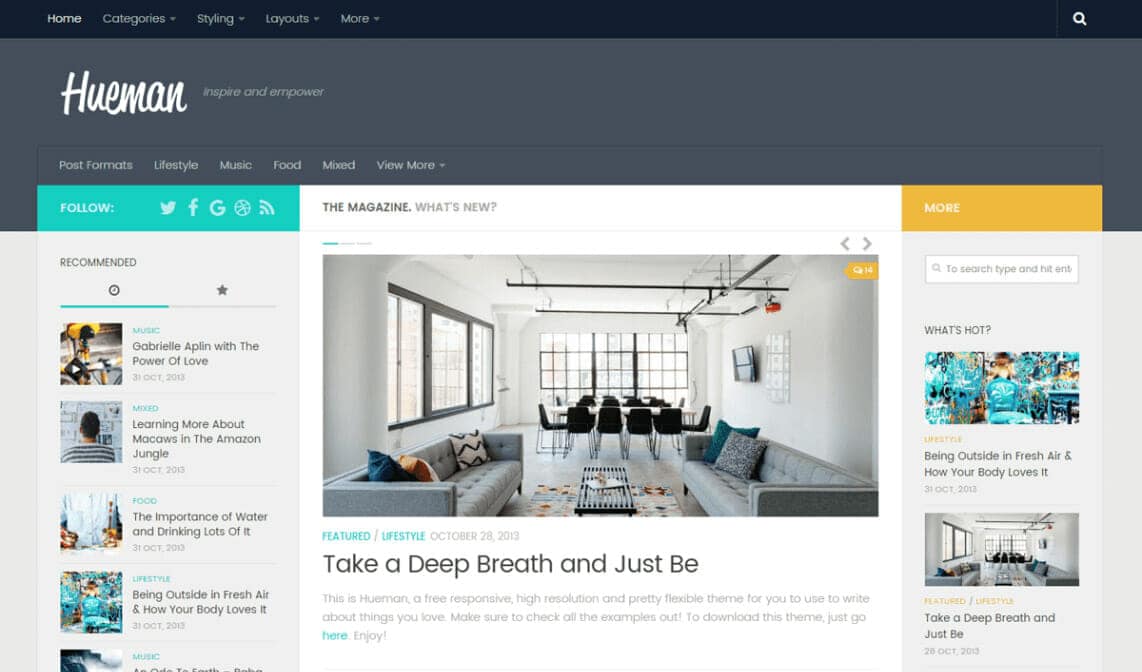 Hueman WordPress Magazine Thème