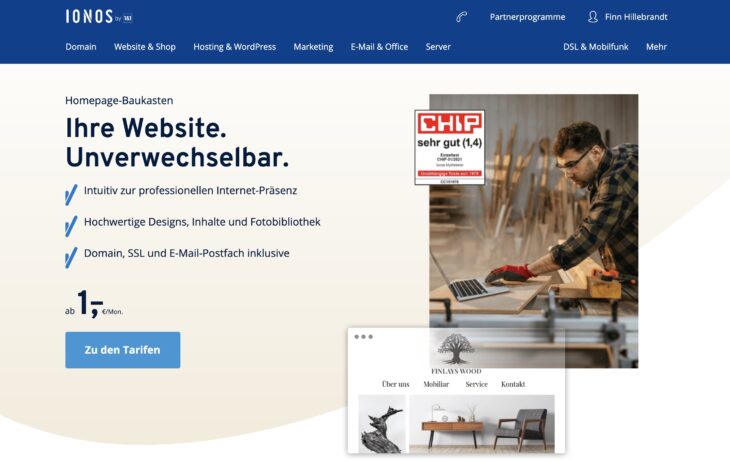 IONOS MyWebsite Creator