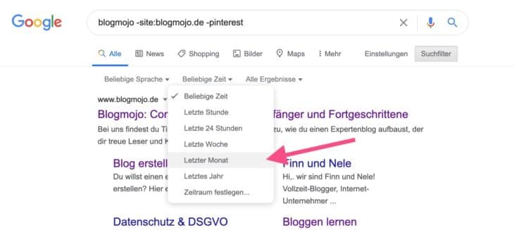 Mit Suchoperatoren Brand Mentions finden