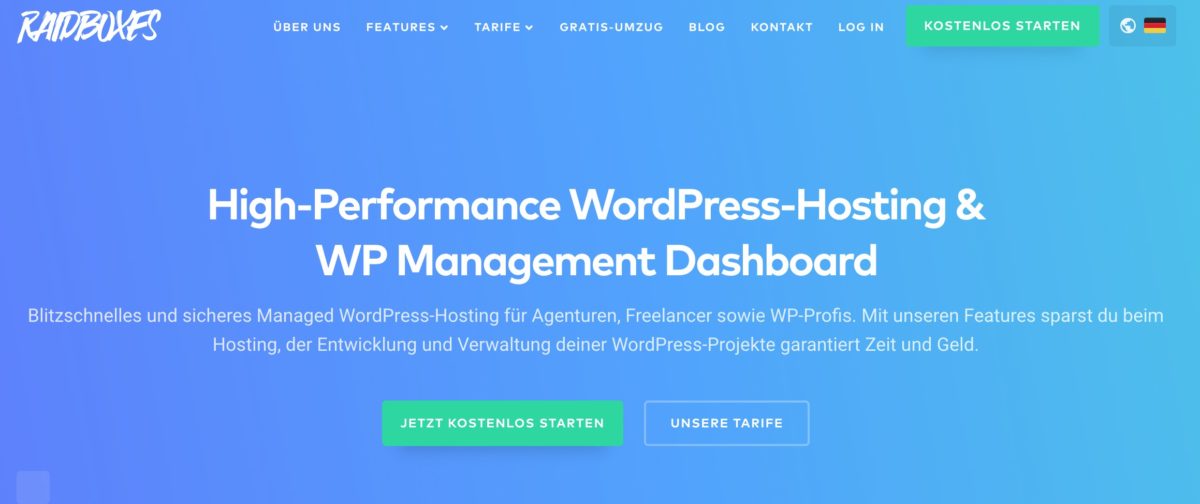 Hébergement WordPress géré chez Raidboxes