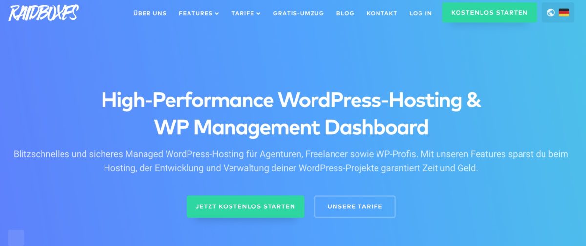 Hébergement WordPress géré chez Raidboxes