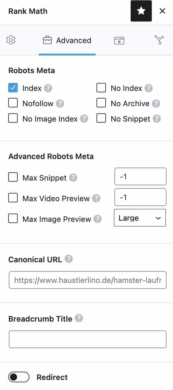 Rank Math Robots