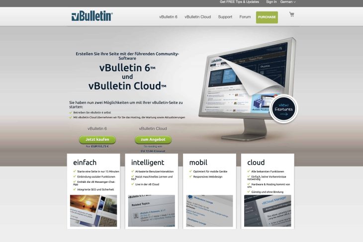 vBulletin ist eine umfangreiche Forensoftware, die dir viele Möglichkeiten bietet