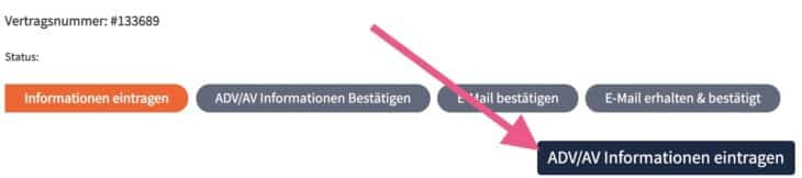 ADV/AV-Informationen eintragen