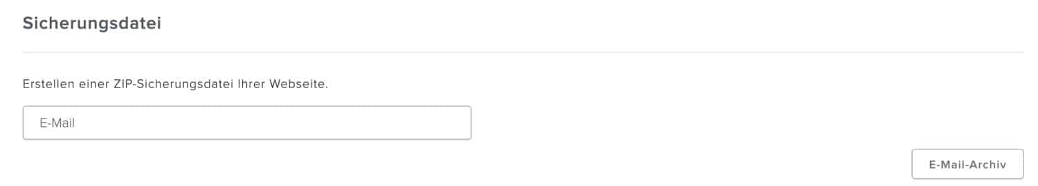 Backups kannst du dir bei Weebly als ZIP-Datei via E-Mail zusenden